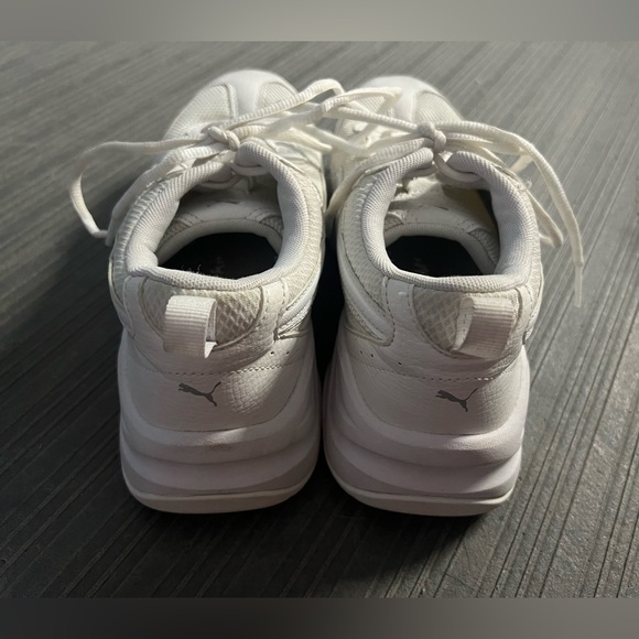 Woman's Puma White Athletic Sneakers - Picture 3 of 4